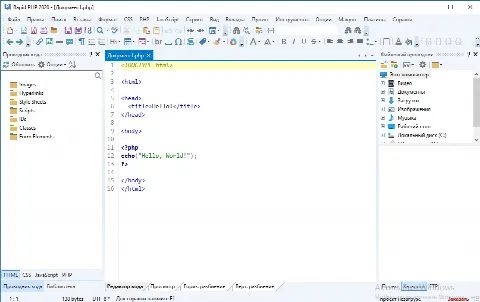 Скриншот №1 к программе Rapid PHP Editor