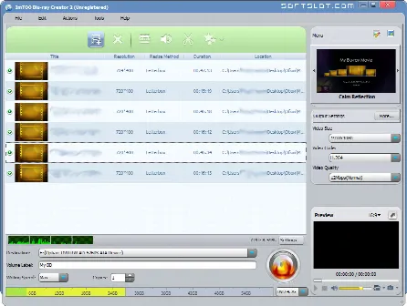 Скриншот №1 к программе ImTOO Blu-ray Creator