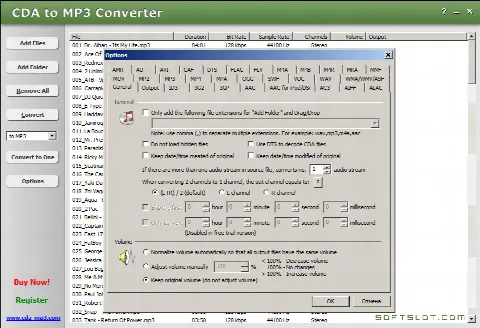 Скриншот №1 к программе CDA to MP3 Converter