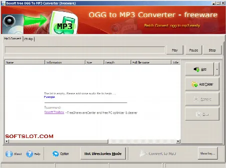 Скриншот №1 к программе Boxoft free Ogg to MP3 Converter