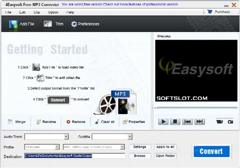 Скриншот №1 к программе 4Easysoft Free MP3 Converter