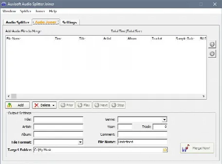 Скриншот №2 к программе Auvisoft Audio Splitter Joiner