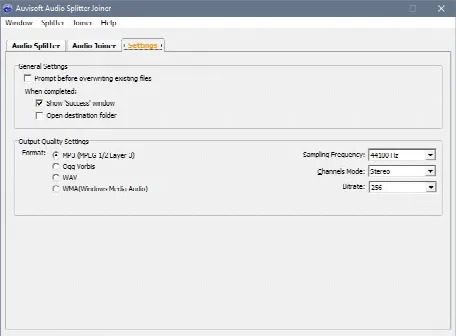 Скриншот №3 к программе Auvisoft Audio Splitter Joiner