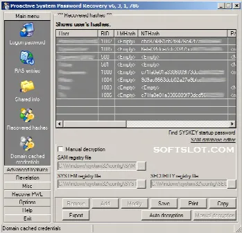 Скриншот №1 к программе Proactive System Password Recovery