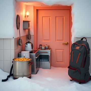 Макарошки с тушёнкой в хостеле