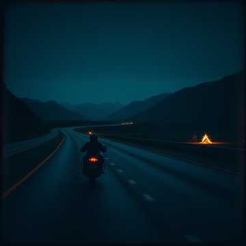 Байкер и ночь