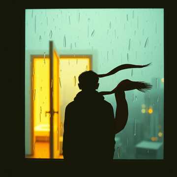 Ангелина в окне