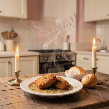 Котлеты суп и булки