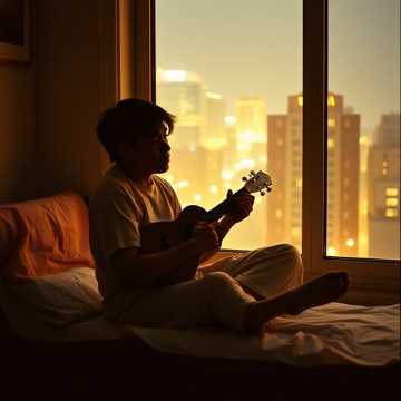 Лист и укулеле