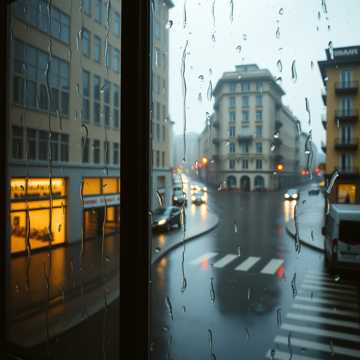 Казань под дождём