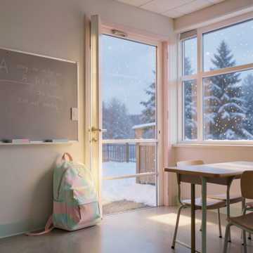 Звонок и парты