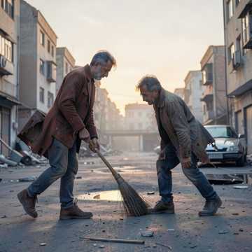 Леха и метелка