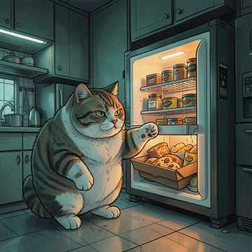 Кот, который любит пожрать