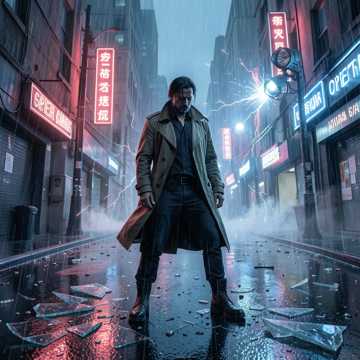 Экшн-сцена — Врыв шерифа и роботов