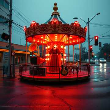 Красный сарафан и старый Фендер