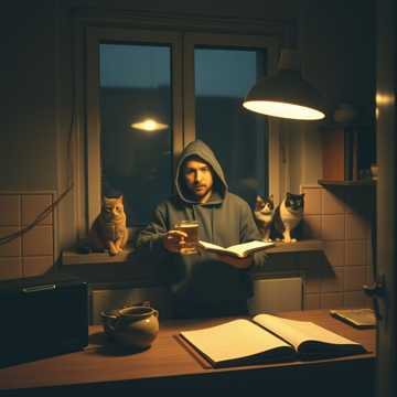 Пиво и четыре кота