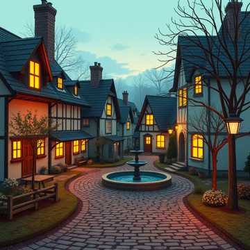 Peaceful Pixel Village