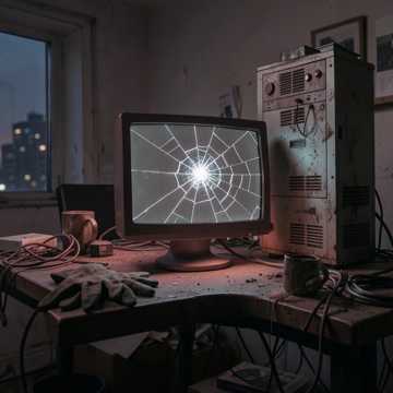 Павел и лопнувший экран