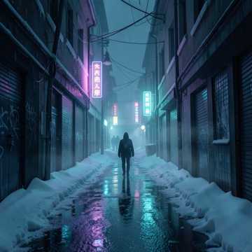 Снег на районе