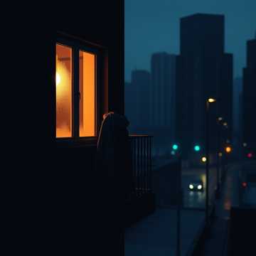 Окно в сумерках