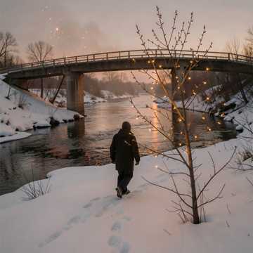 За речкой калина