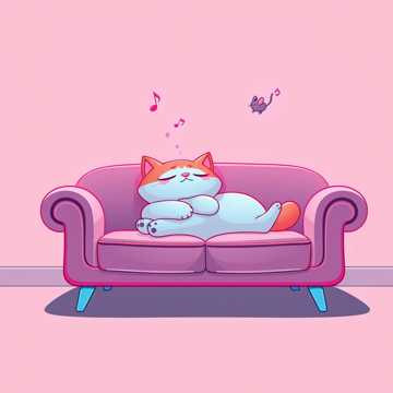 Котик лентяй