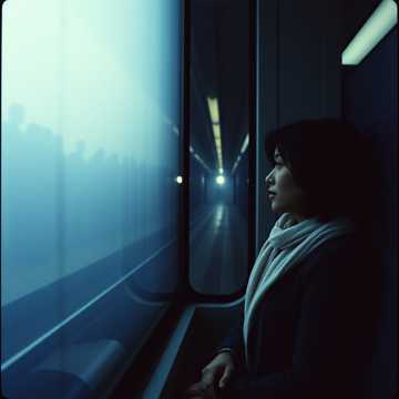 Марина в вагоне