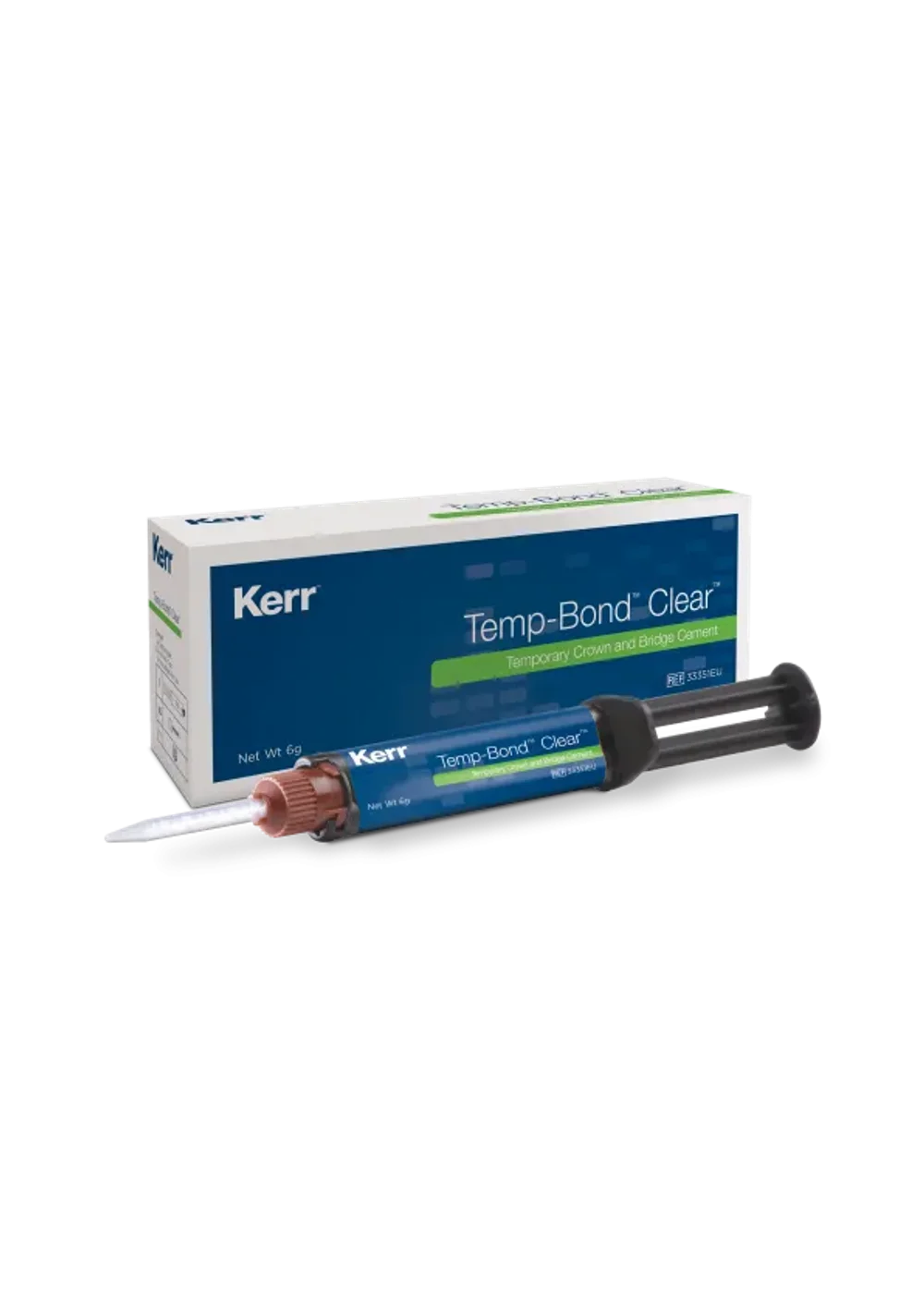 Цемент, KERR, Темп-бонд Клир (TempBond Clear), цемент, 1шпр.х 6гр, 33351