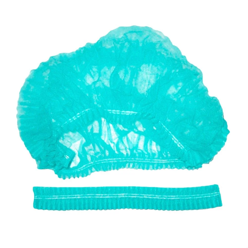 Шапочки Шарлотта на резинке БИРЮЗОВЫЕ, 125шт.