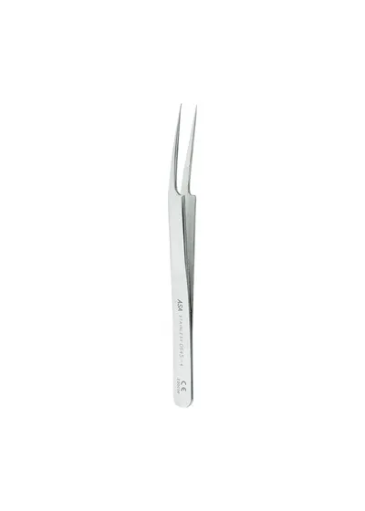 Asa Dental 0645-4 - пинцет хирургический стоматологический изогнутый с тонкой рабочей частью, 11,5 см