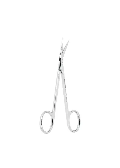 Asa Dental 0301-2 - ножницы для десны N2 изогнутые по плоскости с зубчиками на одном лезвии, 11,5 см