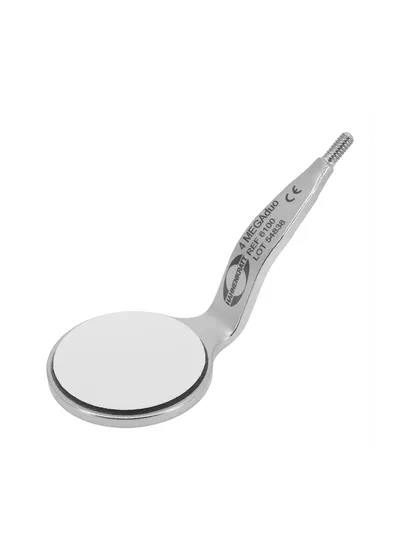 Hahnenkratt MEGAduo FS Rhodium - родиевое зеркало двухстороннее, без ручки, плоское, №4, диаметр 22 мм, 6 шт