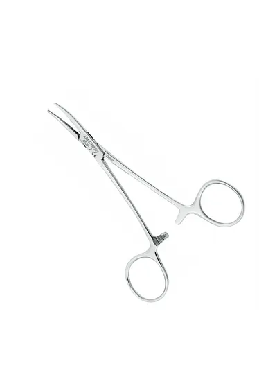 Asa Dental 0500-2 - зажим "Москит" изогнутый, 12 см