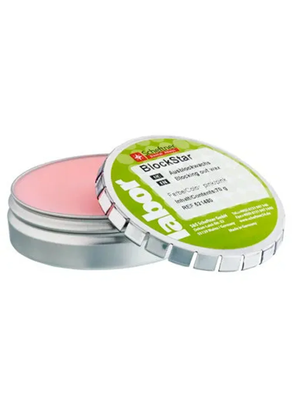 Воск блокировочный, Scheftner, BlockStar pink 70г (521480)
