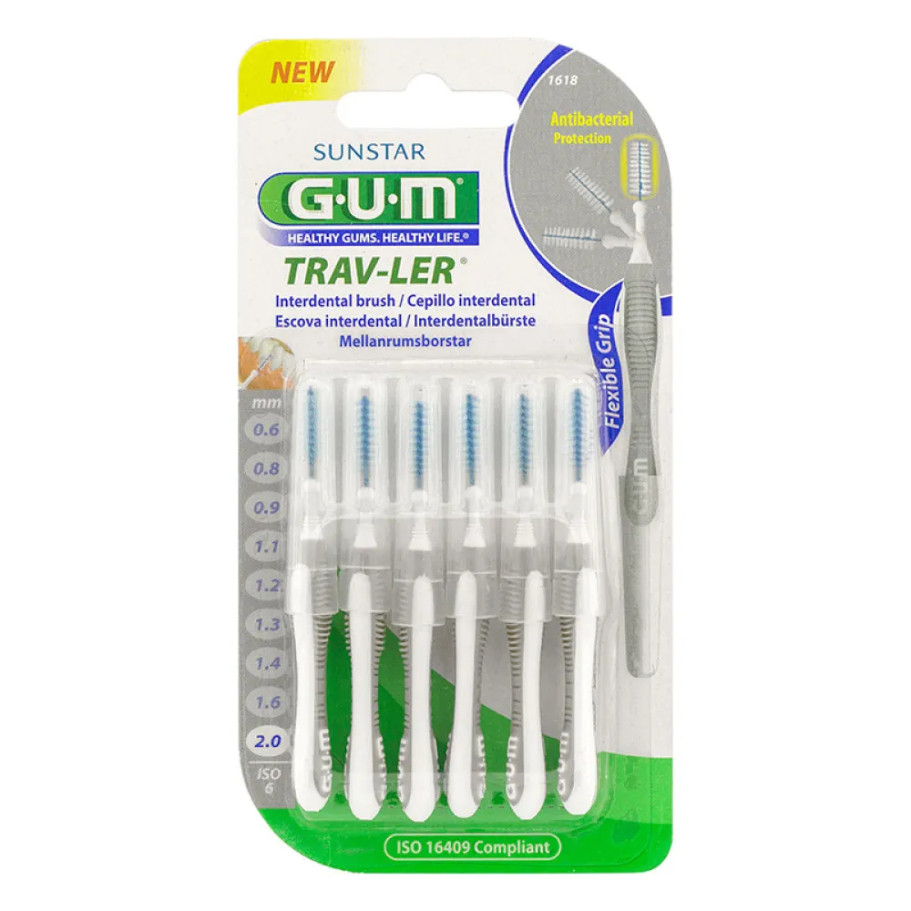 Ершики GUM TRAV-LER №6 2,0 мм, 6 шт