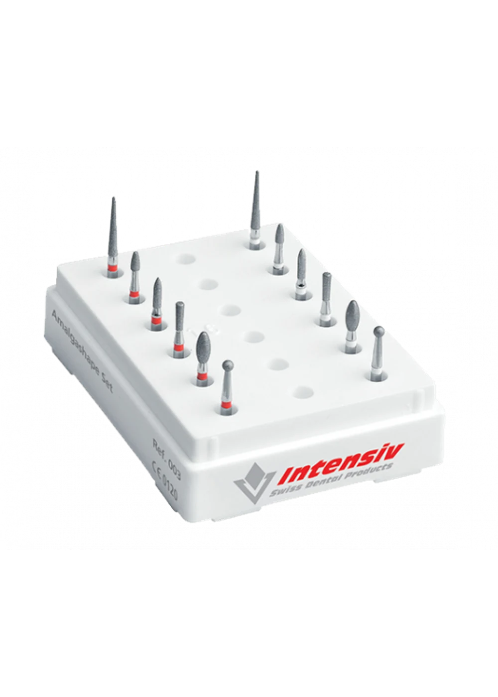 Бор, Intensiv, алмазный, Amalgashape Set, 6 шт