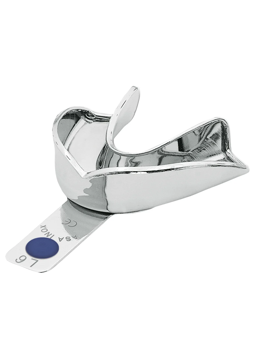 Asa Dental 2802-L6 - ложка слепочная нижняя (XL), без перфорации, с бортиками
