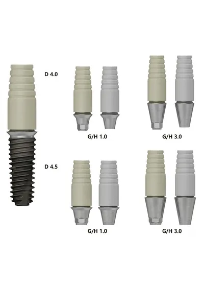 Абатмент отливаемый, OSSTEM, TS NP-Cast Mini, 6-гранник D=4.0 мм, H=1.0 мм