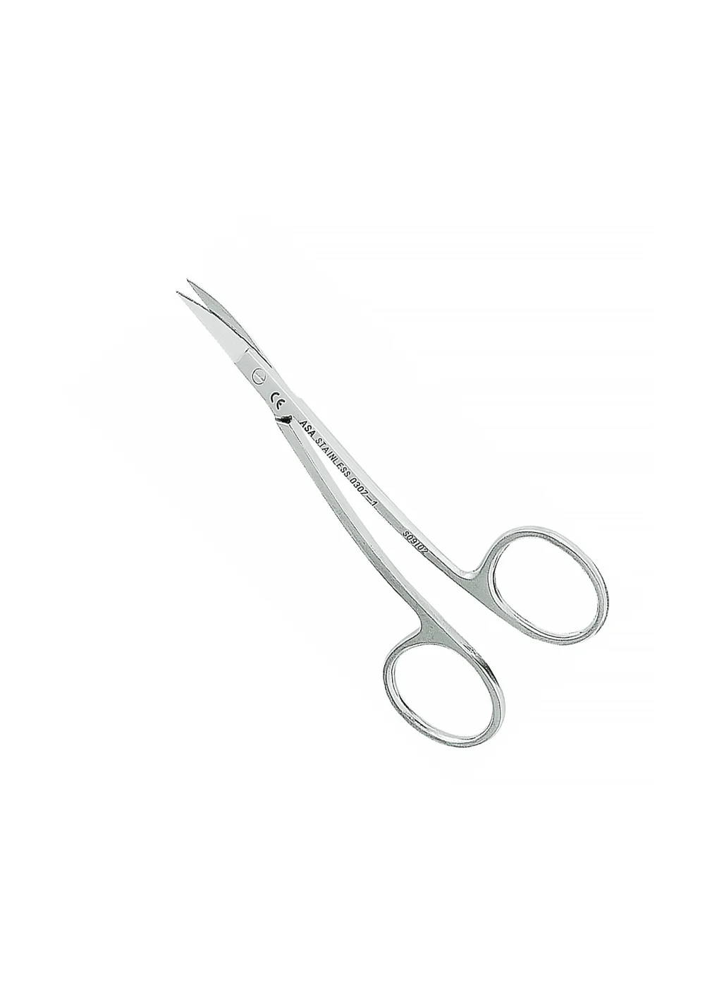 Asa Dental 0307-1 - ножницы для десны N1 изогнутые по плоскости, 10,5 см