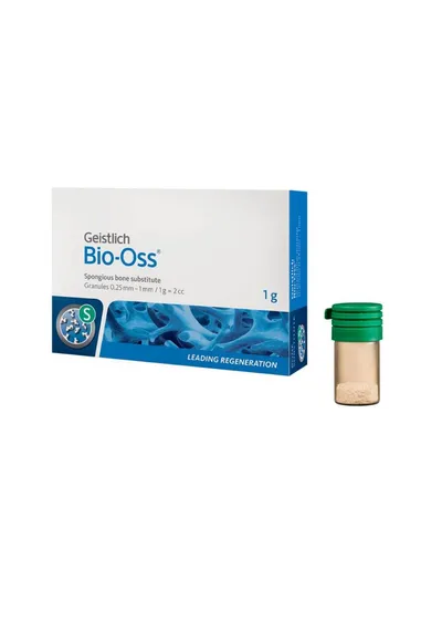 Geistlich Pharma Bio-Oss - 1,0 г, гранулы 0,25-1 мм, размер S, натуральный костнозамещающий материал