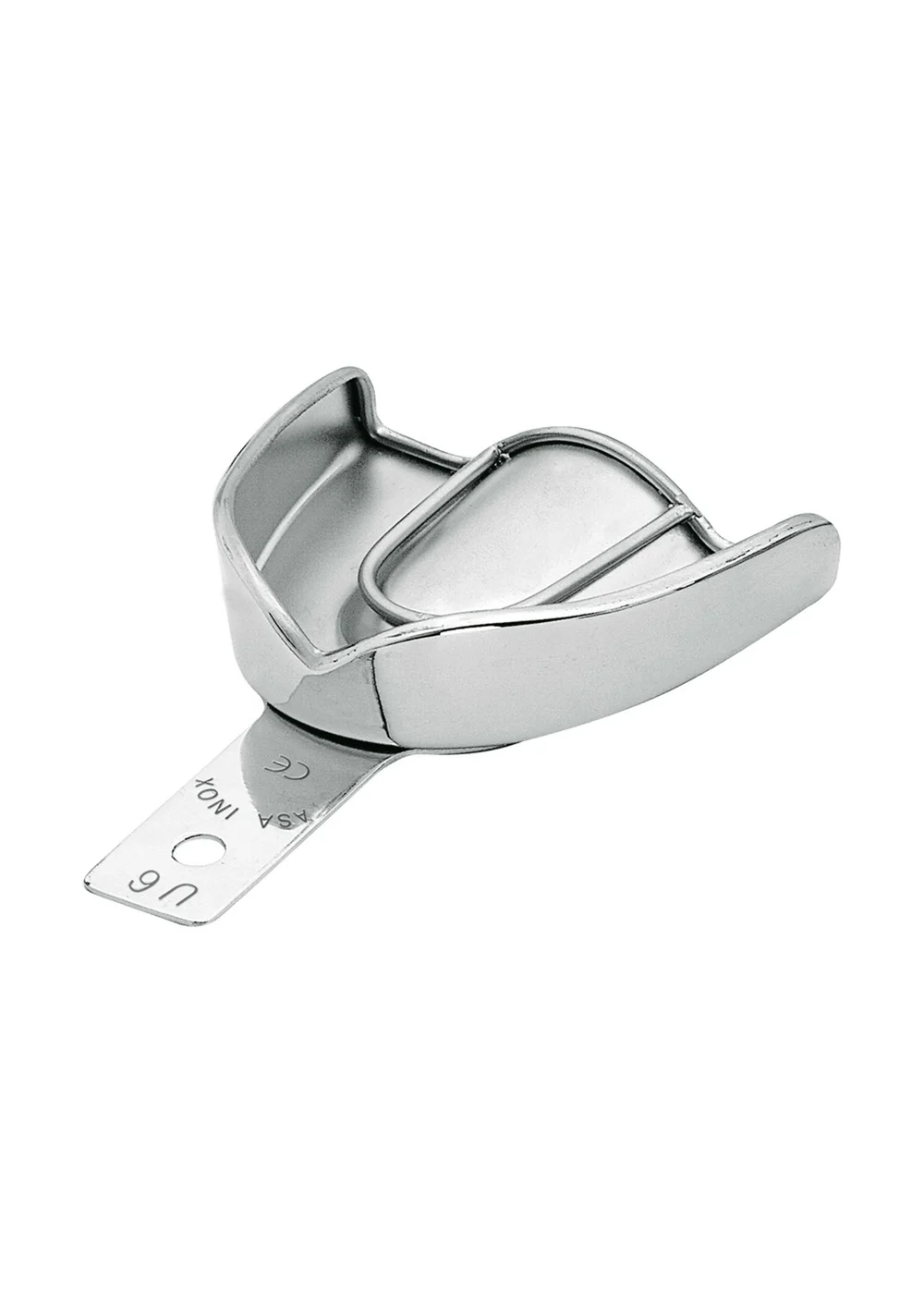 Asa Dental 2807S-U6 - ложка слепочная верхняя очень большая (XL) без перфорации с бортиками