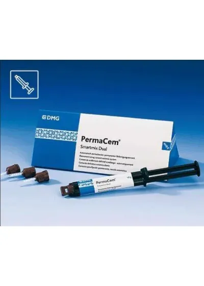 Цемент, DMG, ПермаЦем (Permacem) Smartmix Dual, композитный двойного отверждения, 2 шприца по 10 г