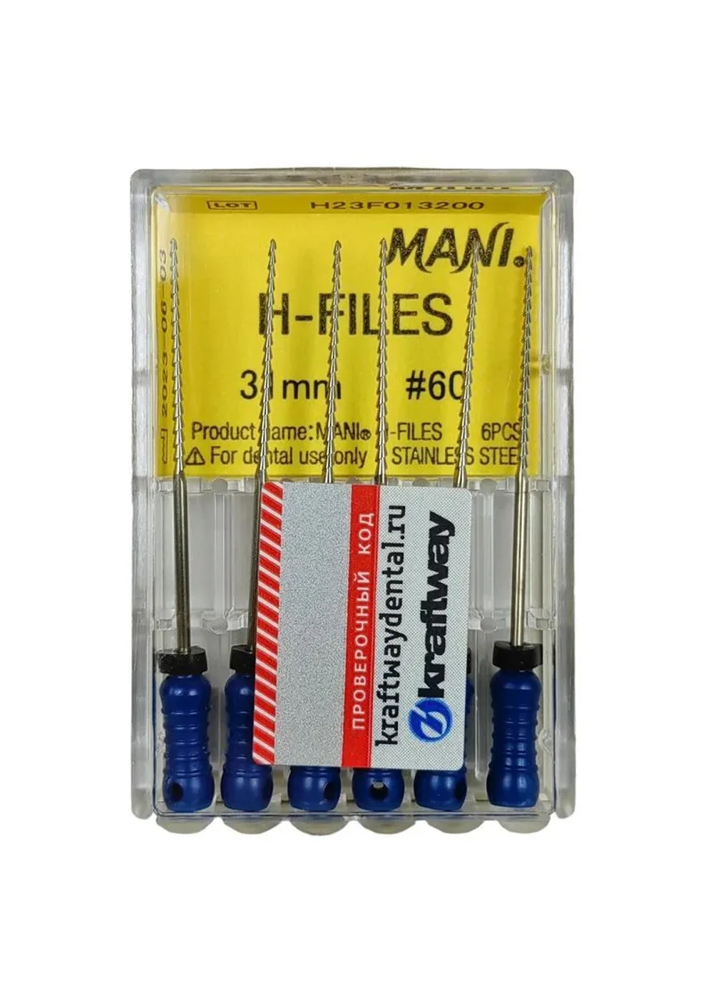 Н-файл, Mani, 31мм №60 (6шт)