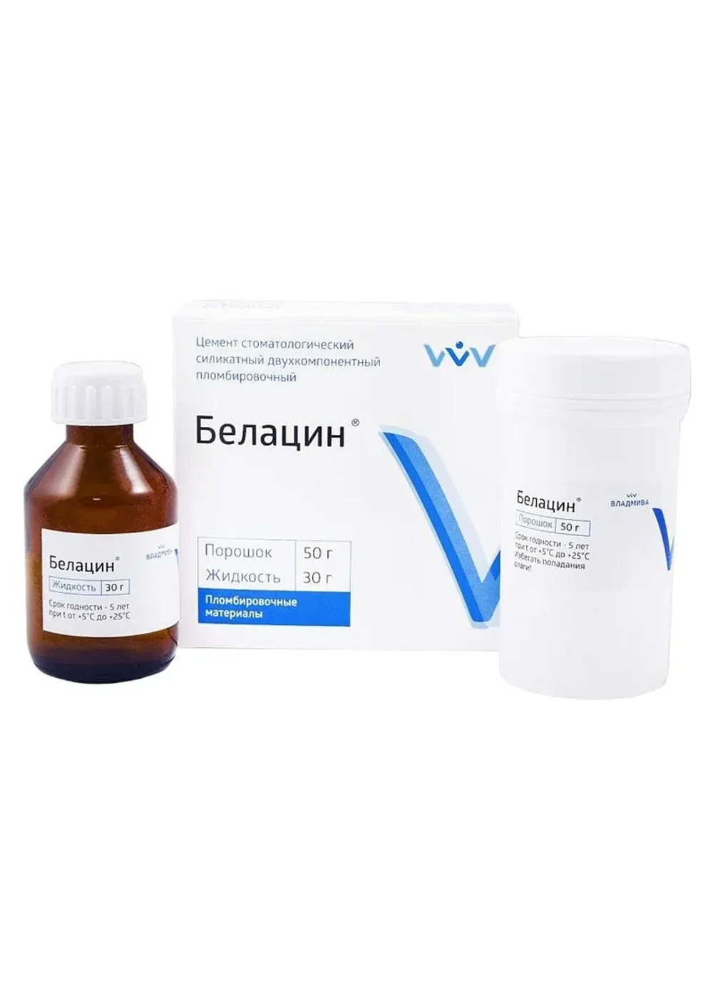 Цемент силикатный, ВладМиВа, Белацин, 50г+30г