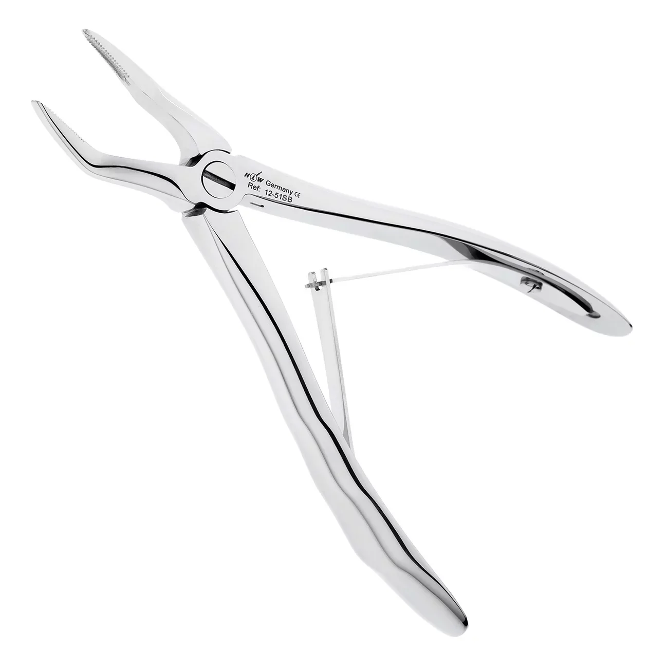Щипцы №51SB для удаления зубов детские, верхние корневые, анатомическая ручка.