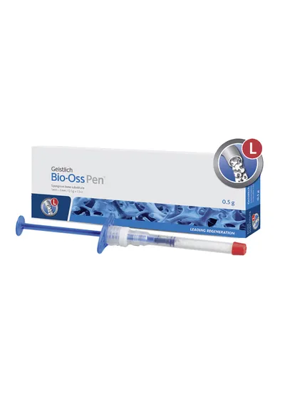 Geistlich Pharma Bio-Oss Pen - 0,5 г, гранулы 1-2 мм, размер L, натуральный костнозамещающий материал в аппликаторе