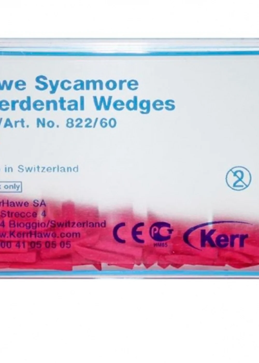 822/60 Клинья Sycamore Interdental деревянные красные (100шт), Kerr Hawe