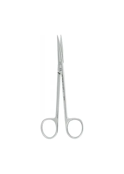 Asa Dental 0311-2 - ножницы для десны N1 изогнутые по плоскости, зубчики на 1 лезвии, 14,5 см