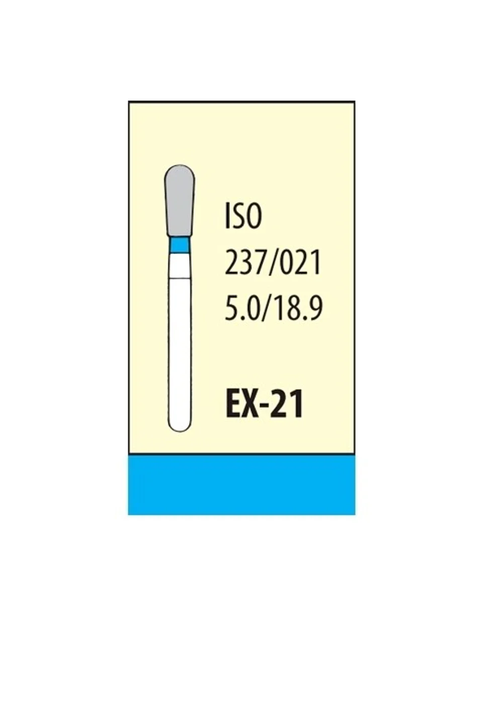 Боры Мани EX-21 (5 шт.), грушевидный, Mani Dia-Burs
