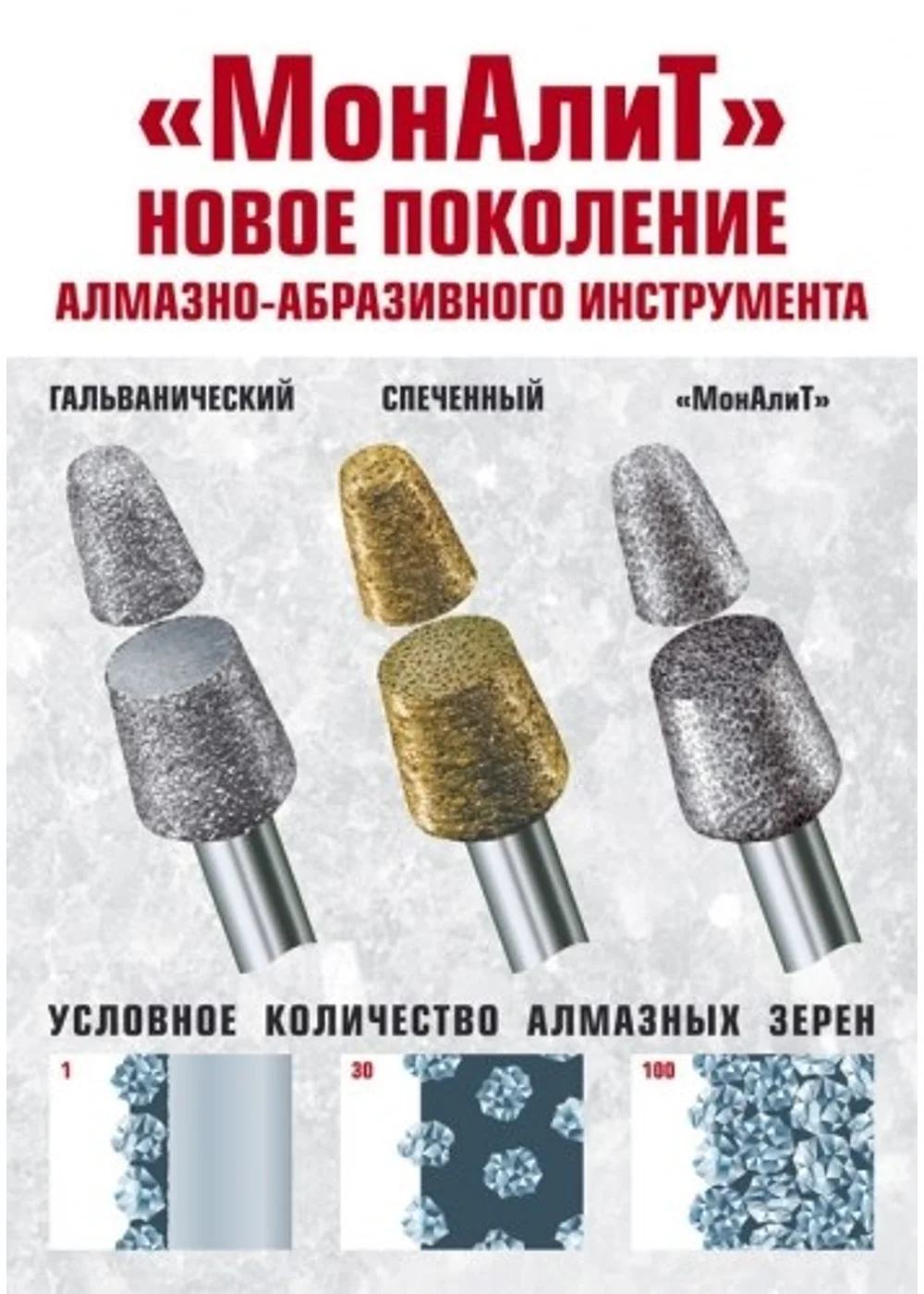 Бор алмазный 001.016 шар FG d=016 (зеленый), 1шт, МонАлиТ